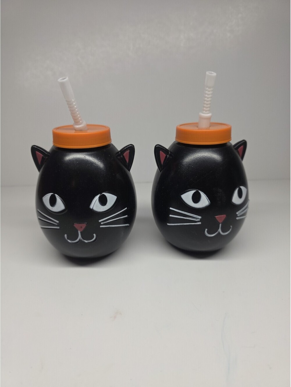 Set of 2 Halloween Sippy Cups 13.5 fl oz - Black Cat Design